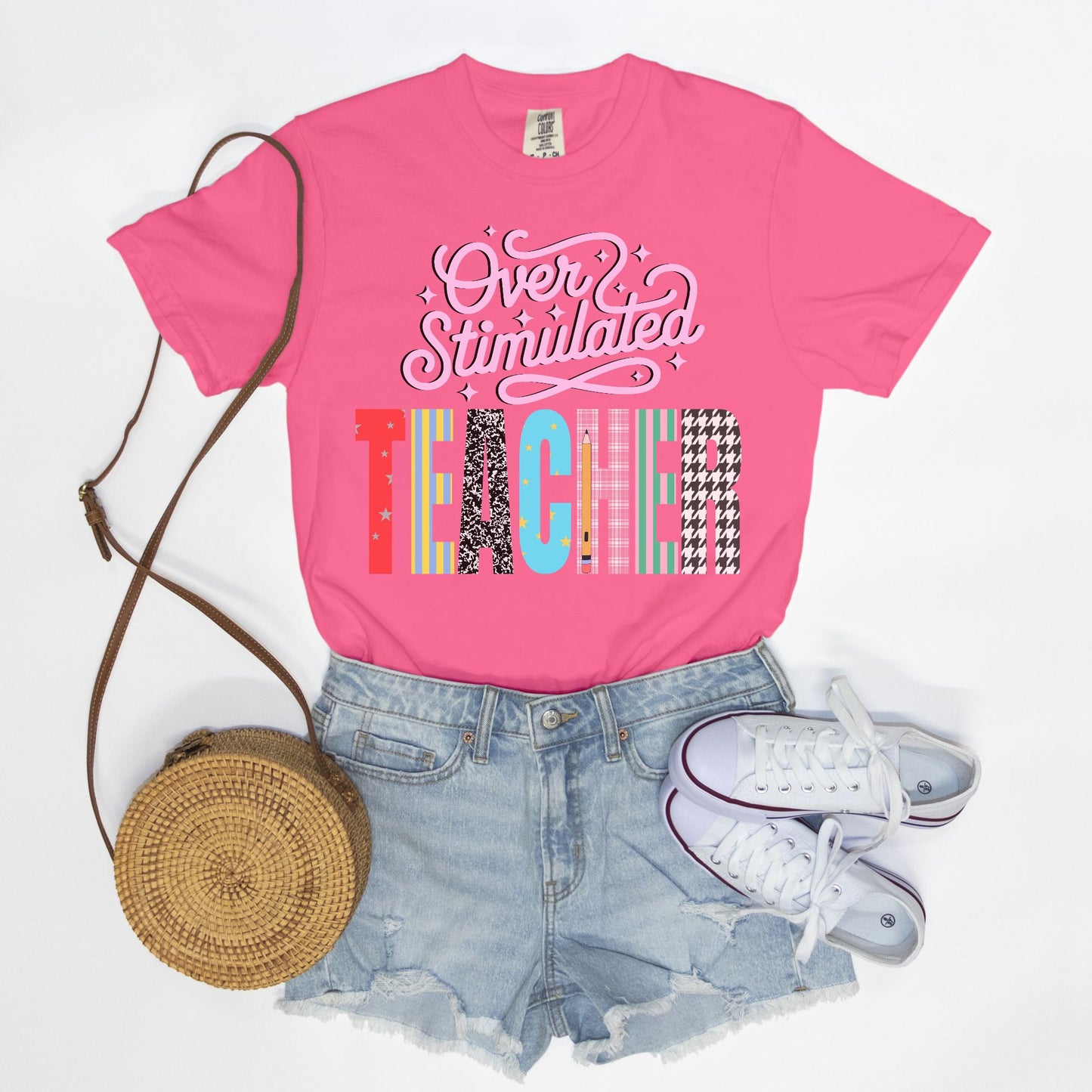 Overstimulated Teacher Tee