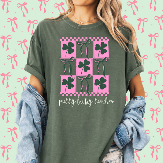 Pretty Lucky Teacher Tee