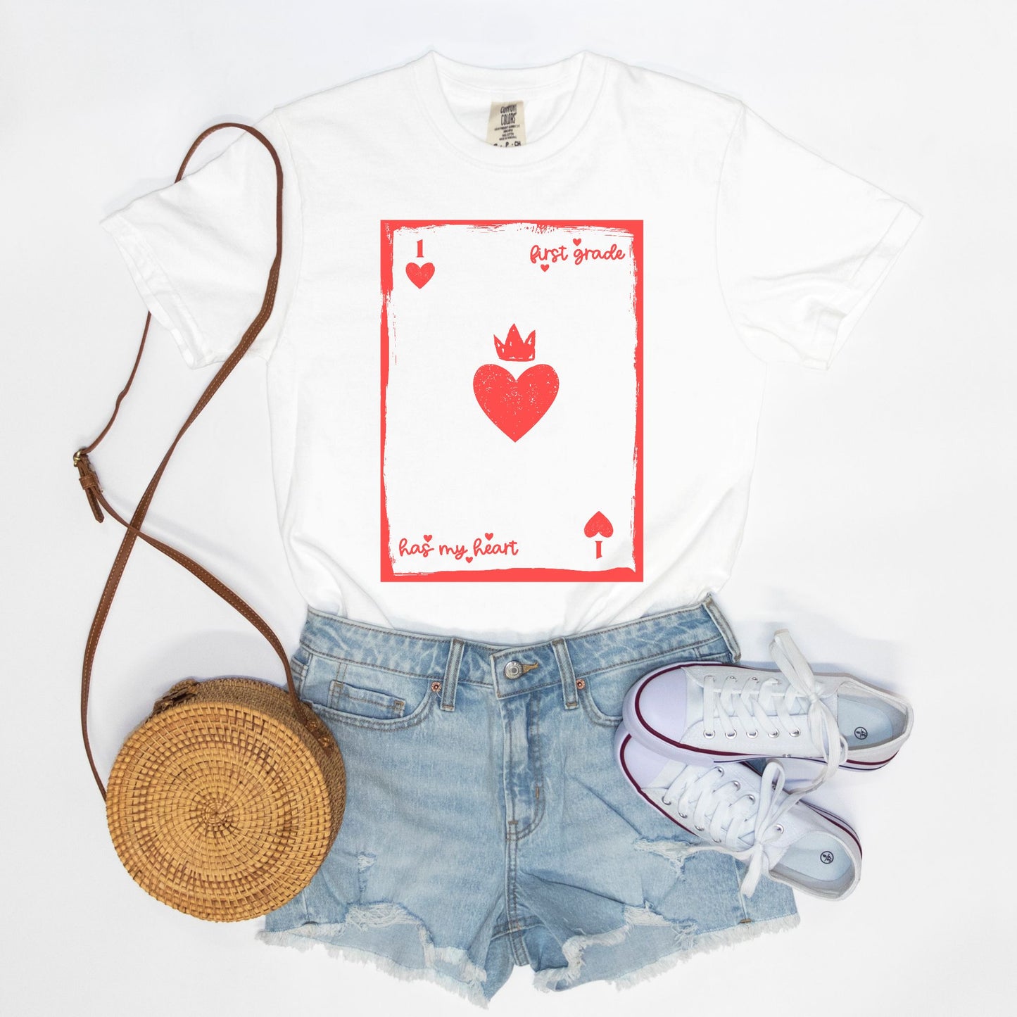 First Grade Playing Card Tee