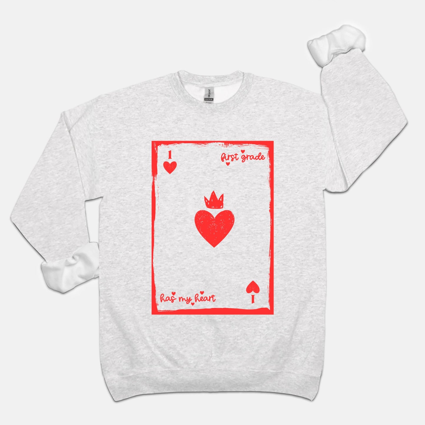 First Grade Playing Card Sweatshirt