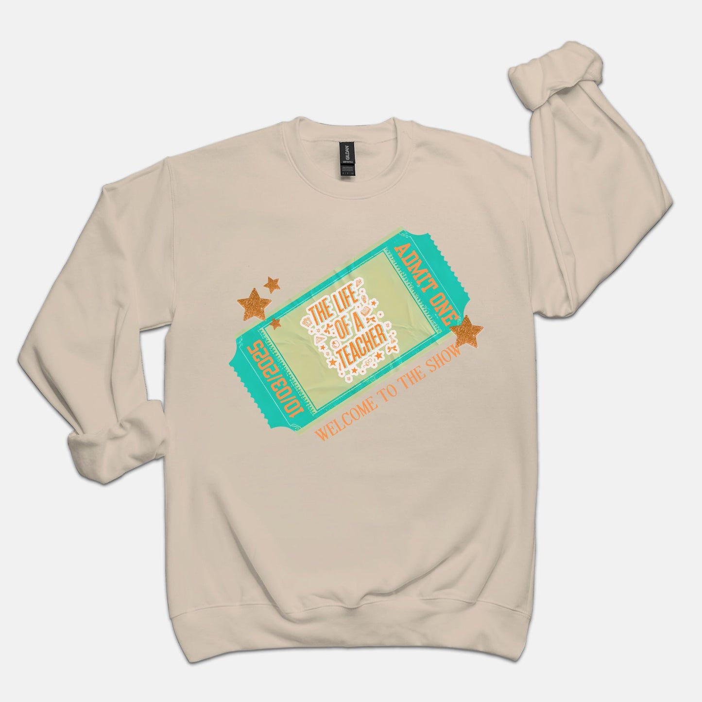 Ticket Life of a Teacher Crewneck Sweatshirt