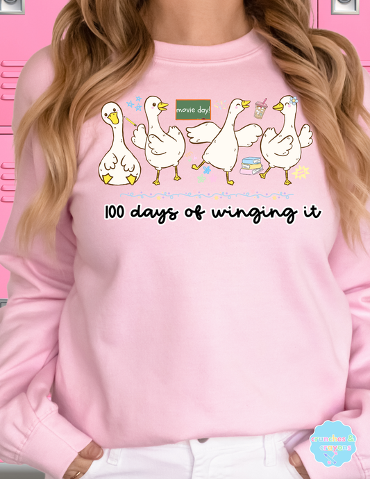 100 Days of Winging It Sweatshirt