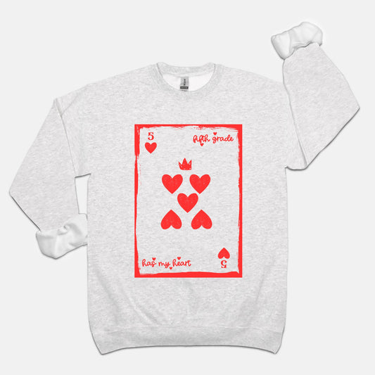 Fifth Grade Playing Card Sweatshirt