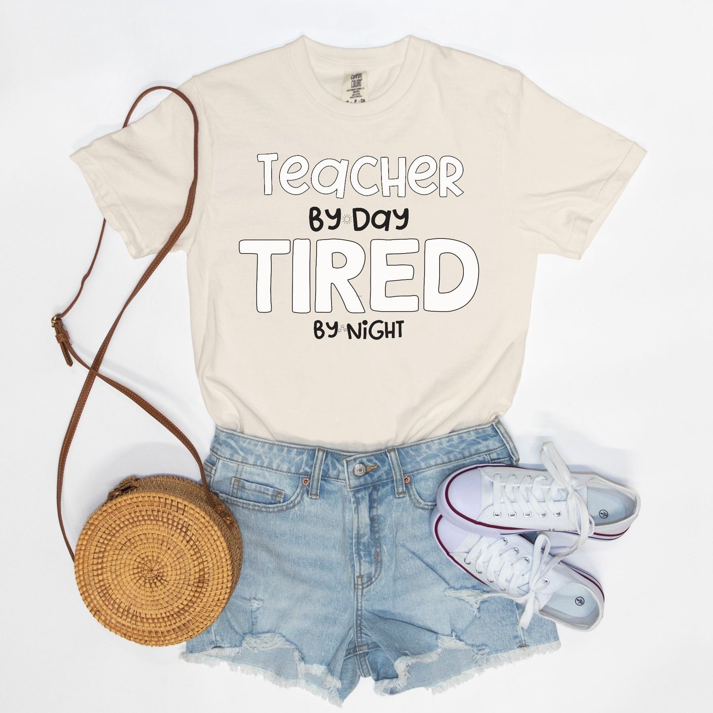 Teacher By Day, Tired By Night Tee