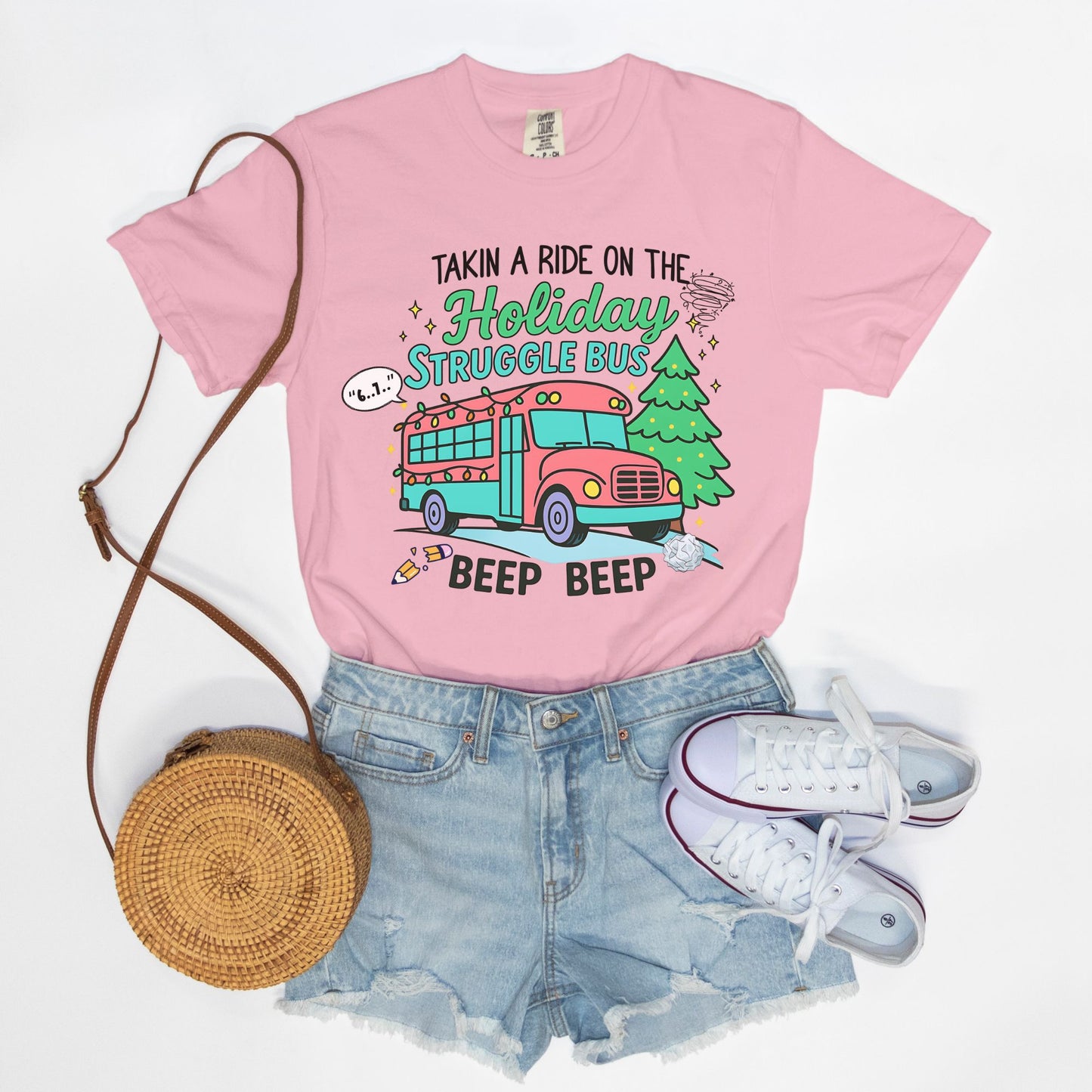 Taking a Ride on the Holiday Struggle Bus Tee