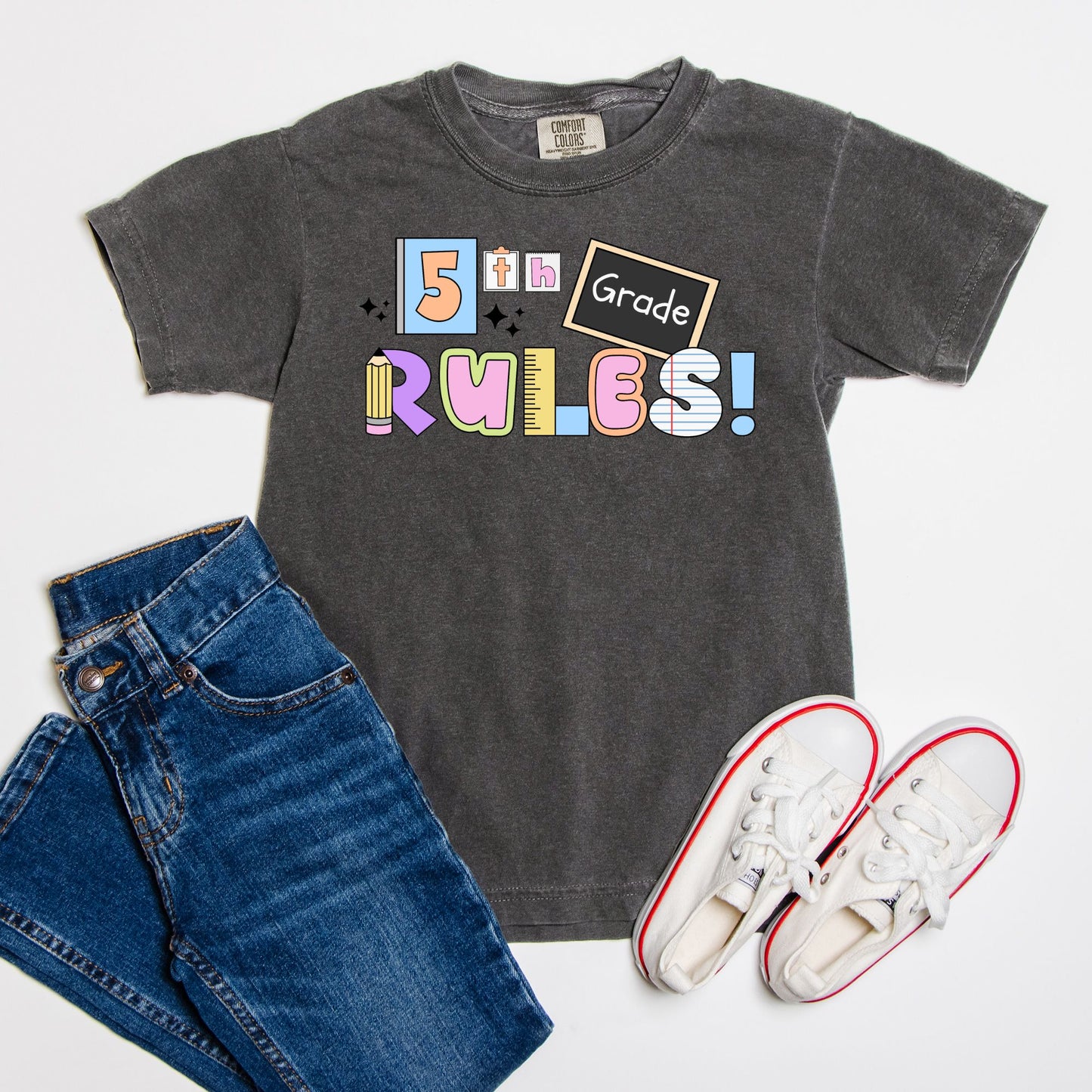YOUTH 5th Grade Rules Ransom Tee