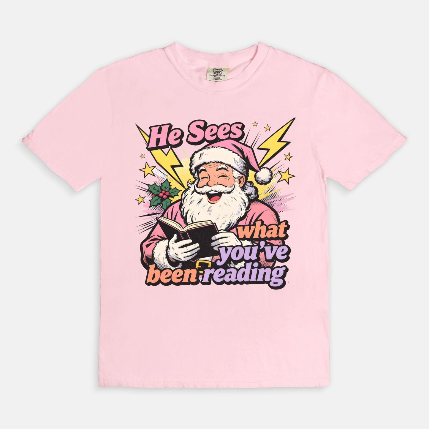 Retro Reading Santa Tee