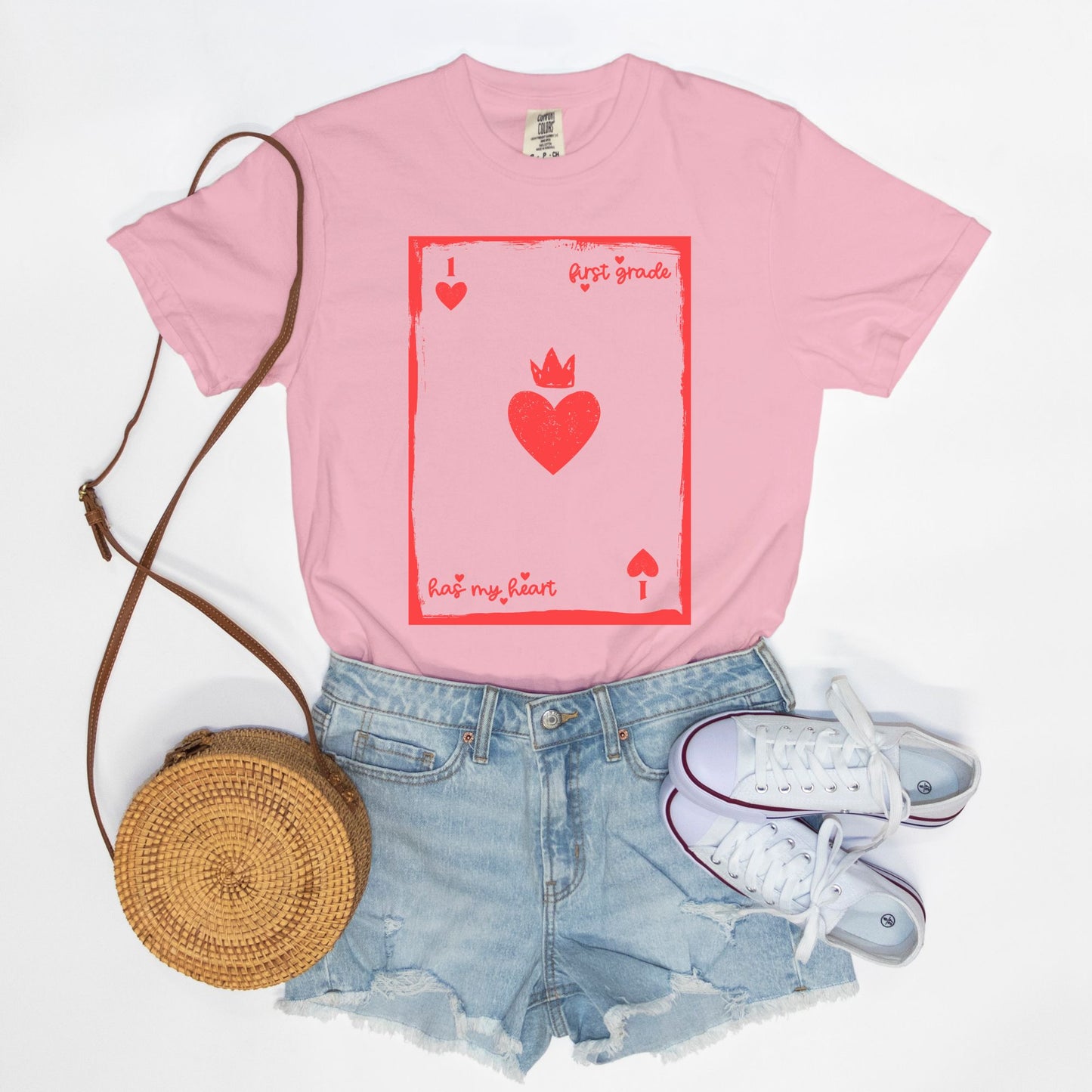 First Grade Playing Card Tee