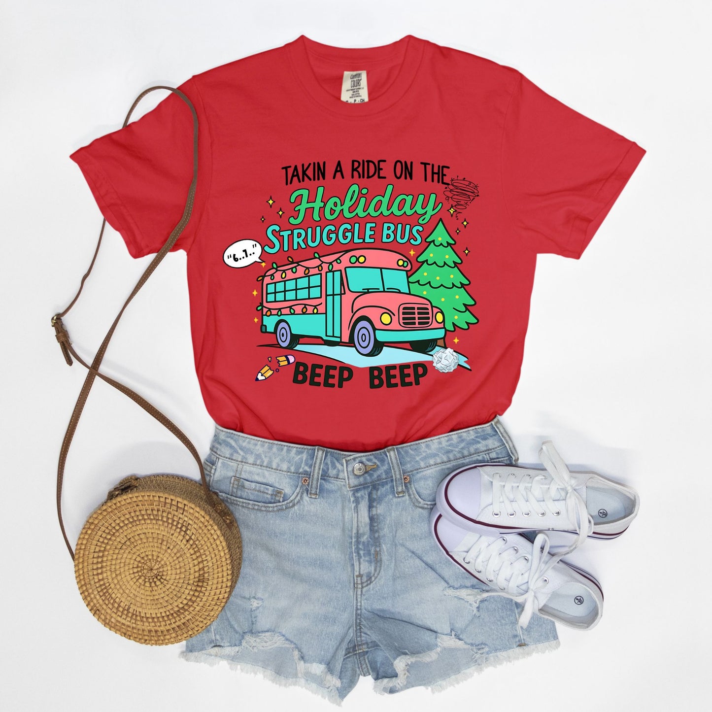 Taking a Ride on the Holiday Struggle Bus Tee