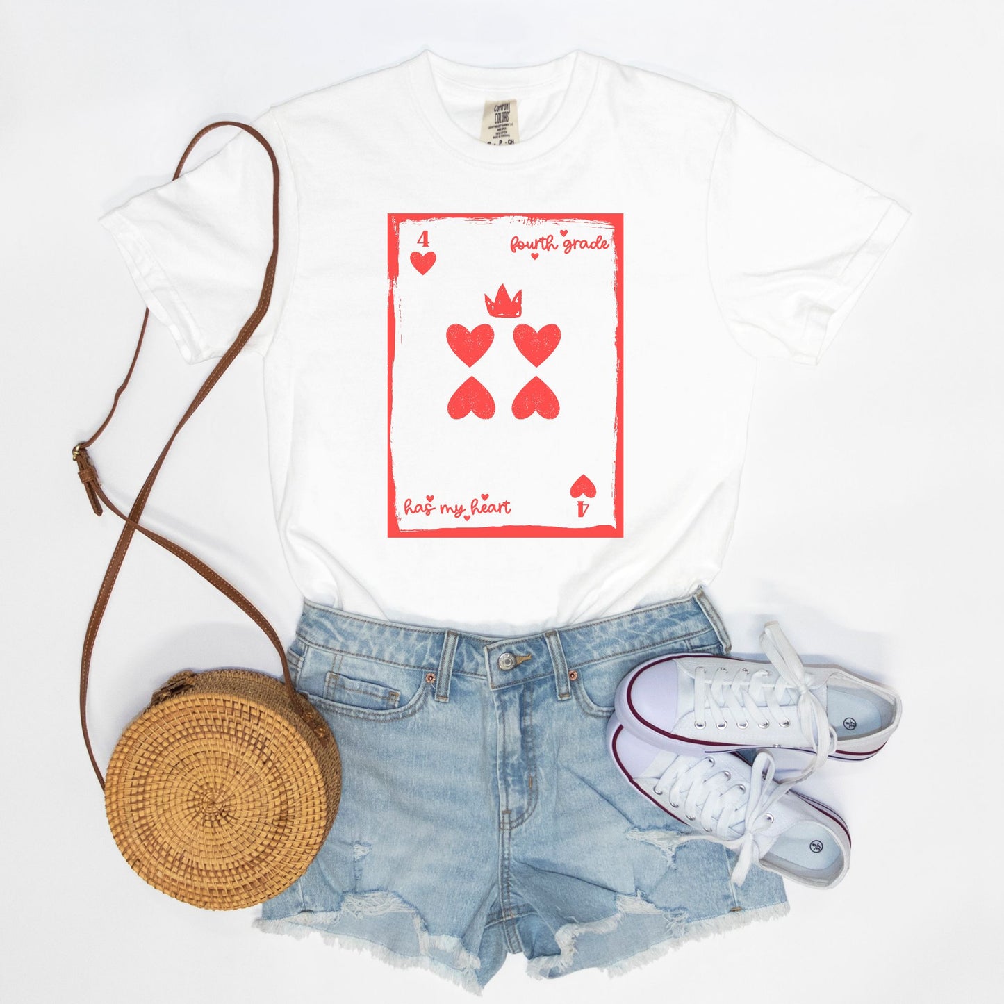 Fourth Grade Playing Card Tee