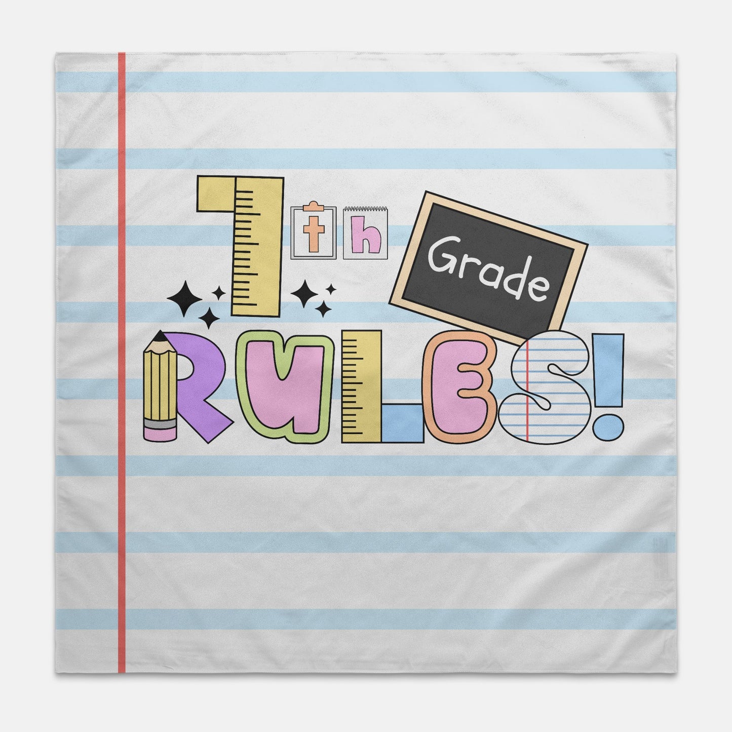 7th Grade Rules Wall Banner 22" x 22"