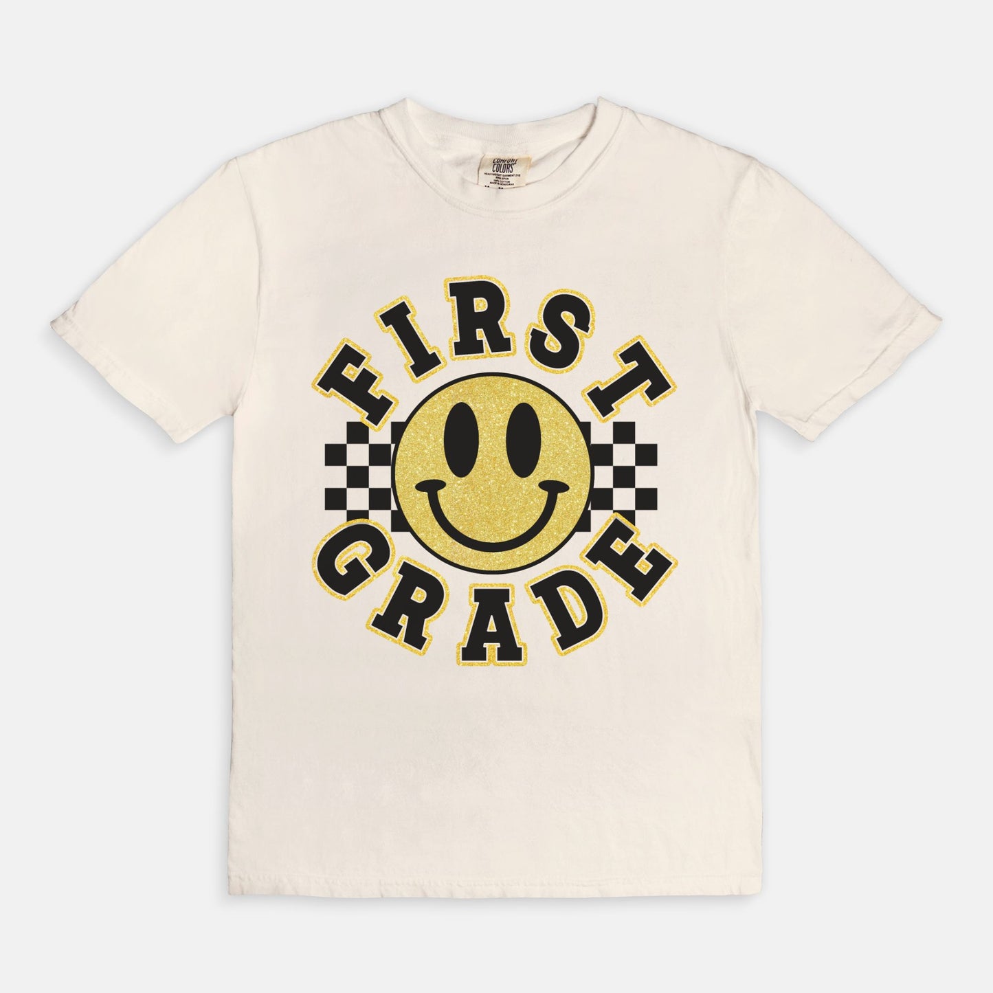 Hello First Grade Retro Smiley Tee