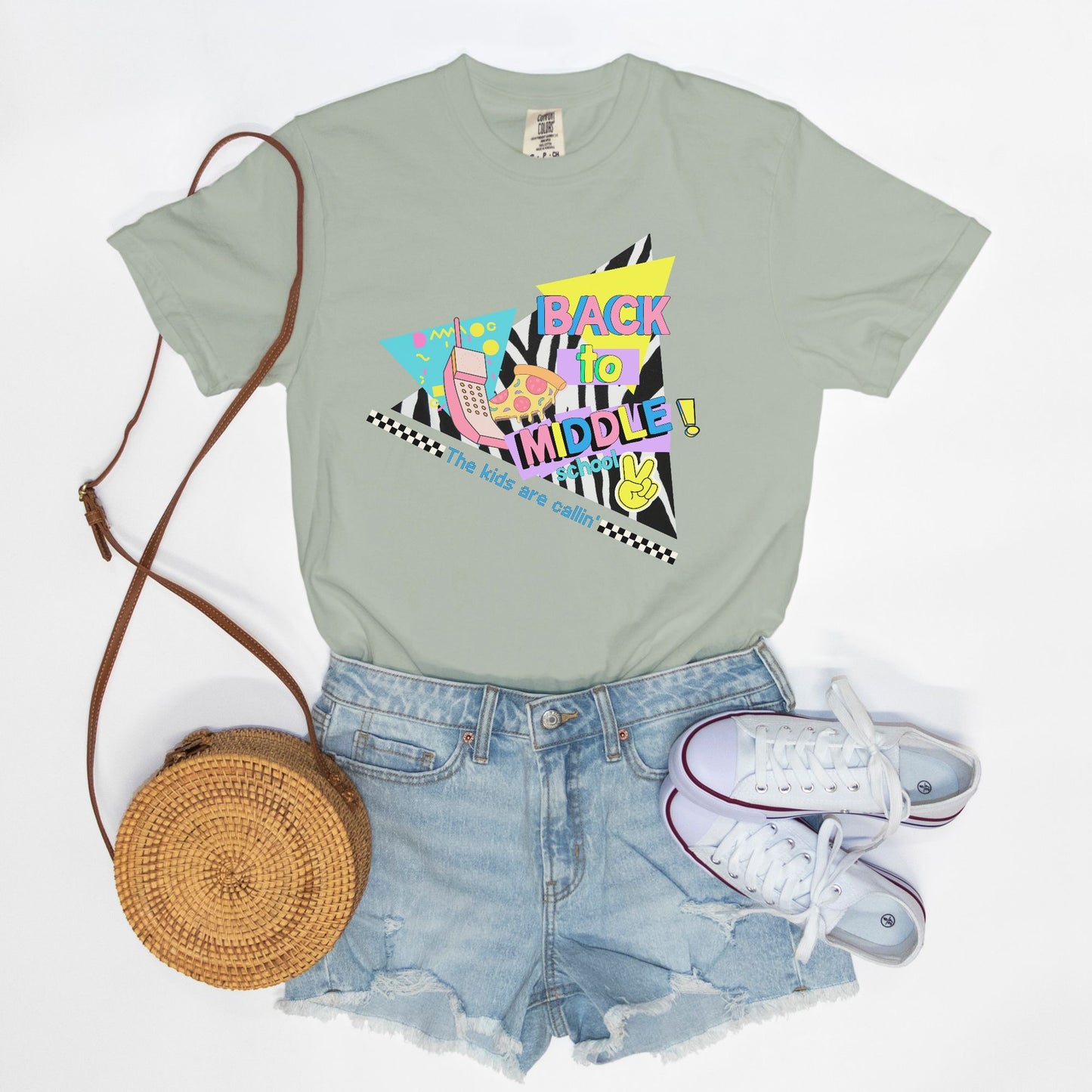 Retro Geometric Middle School Tee