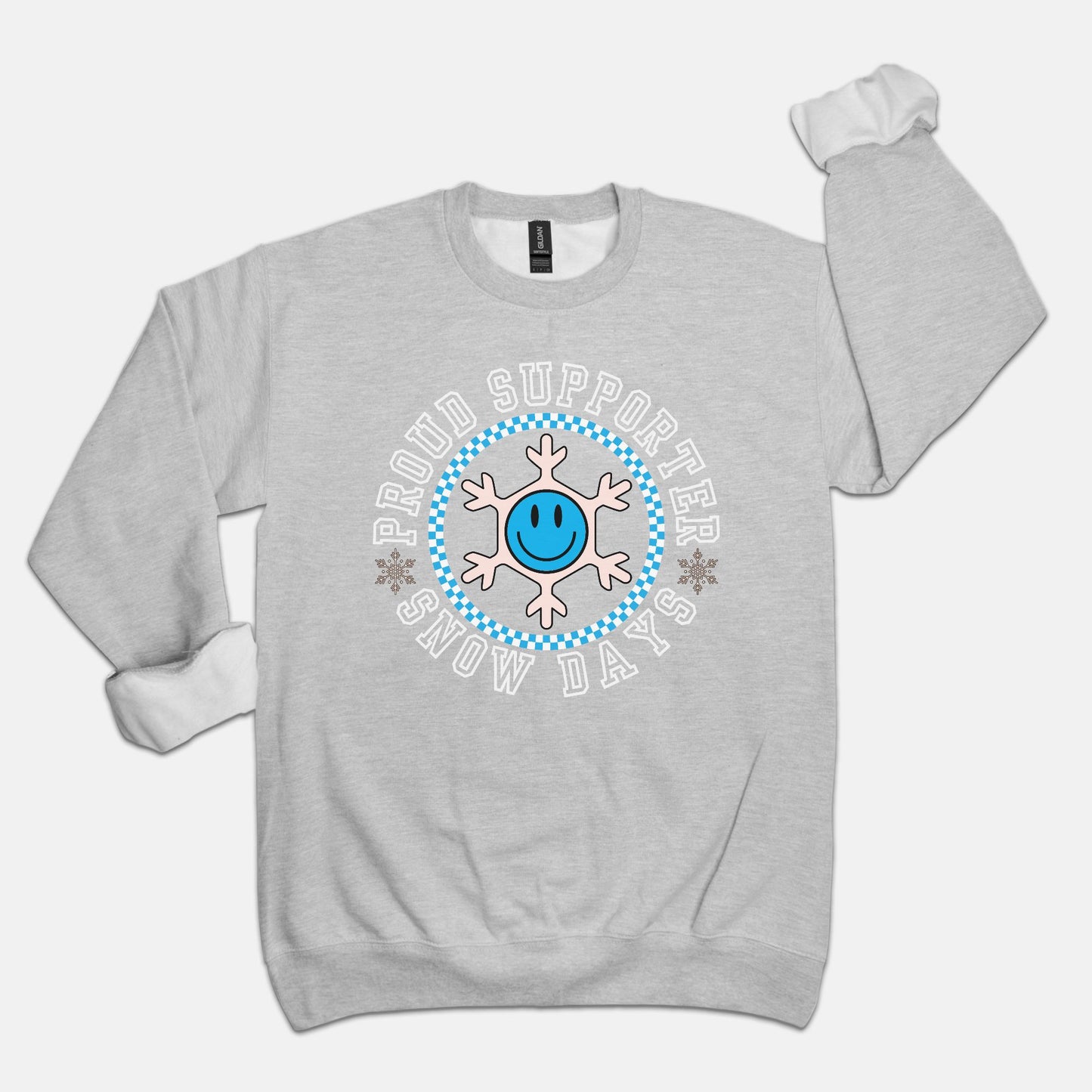 Proud Supporter Snow Day Crewneck Sweatshirt