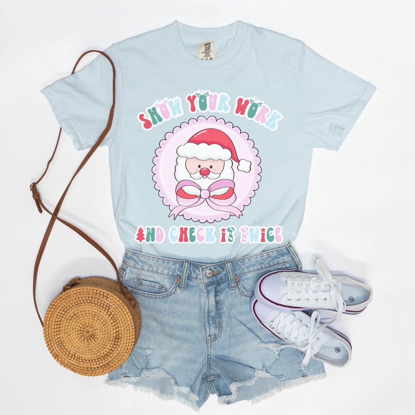 Show Your Work Santa Tee