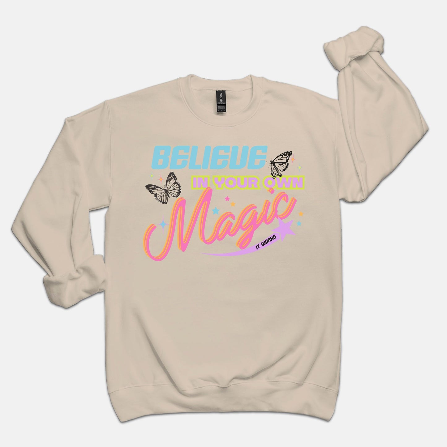 Believe In Your Own Magic Tan Sweatshirt