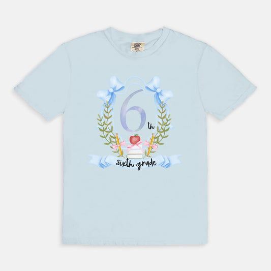 Sixth Grade Blue Coile Tee