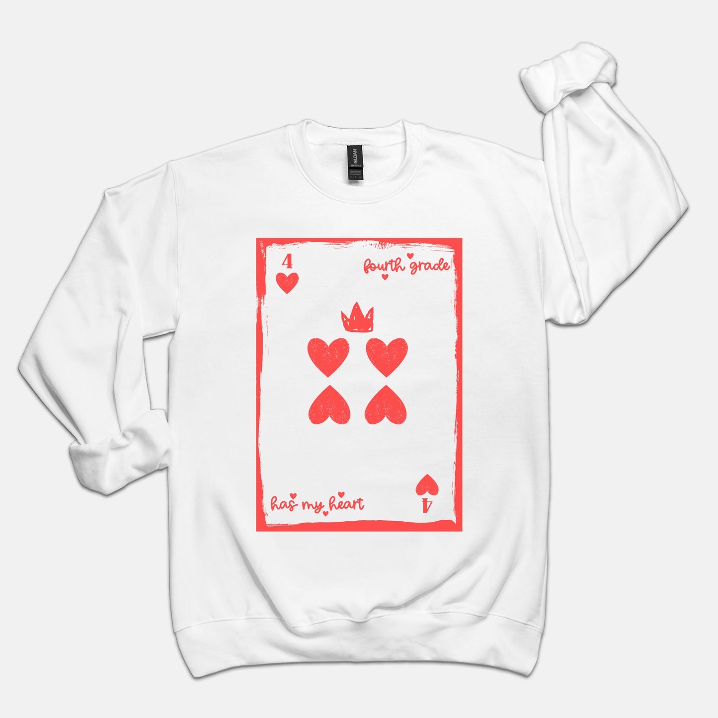 Fourth Grade Playing Card Sweatshirt