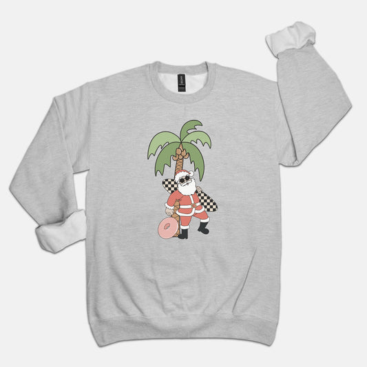 Surfin' Santa Crewneck Sweatshirt