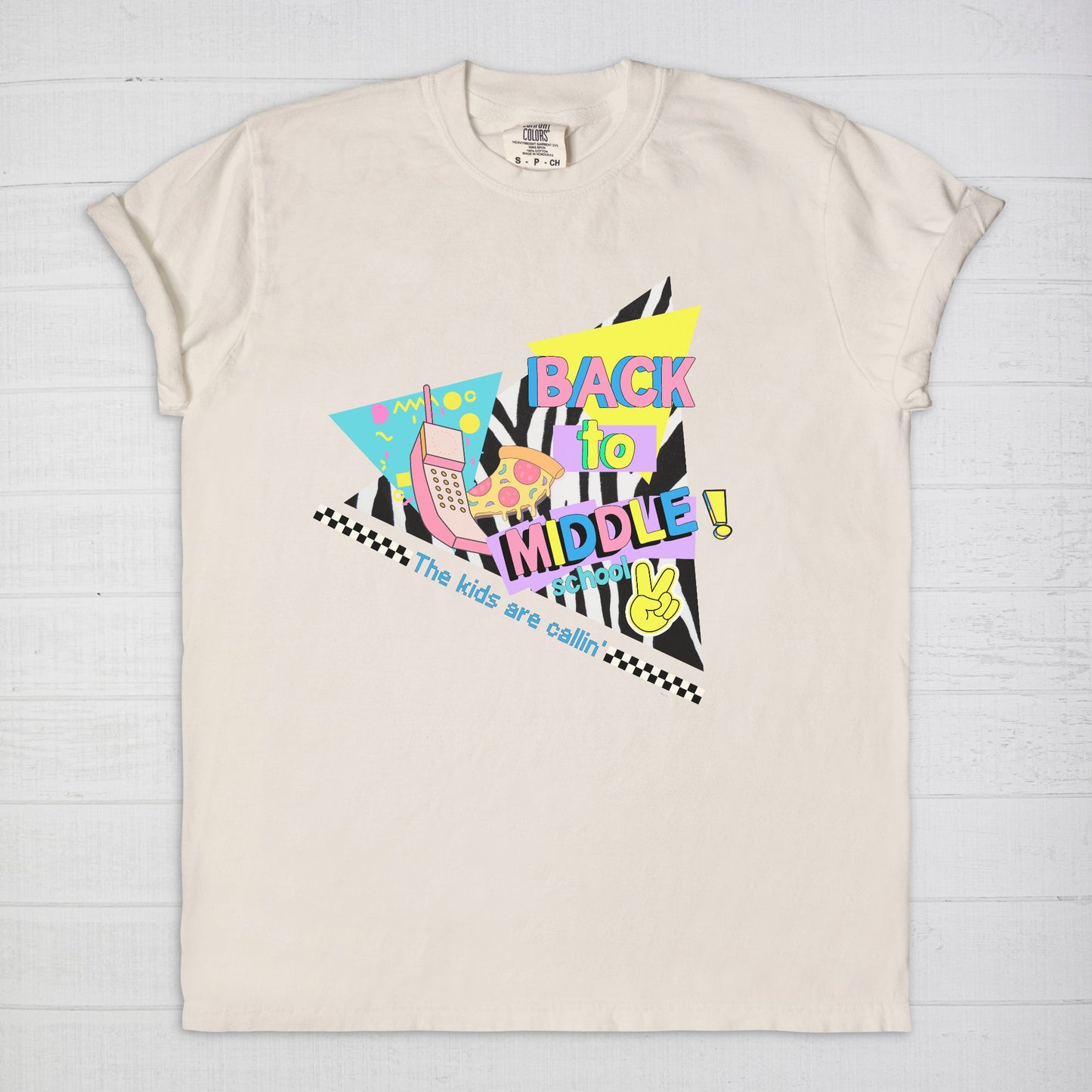 Retro Geometric Middle School Tee