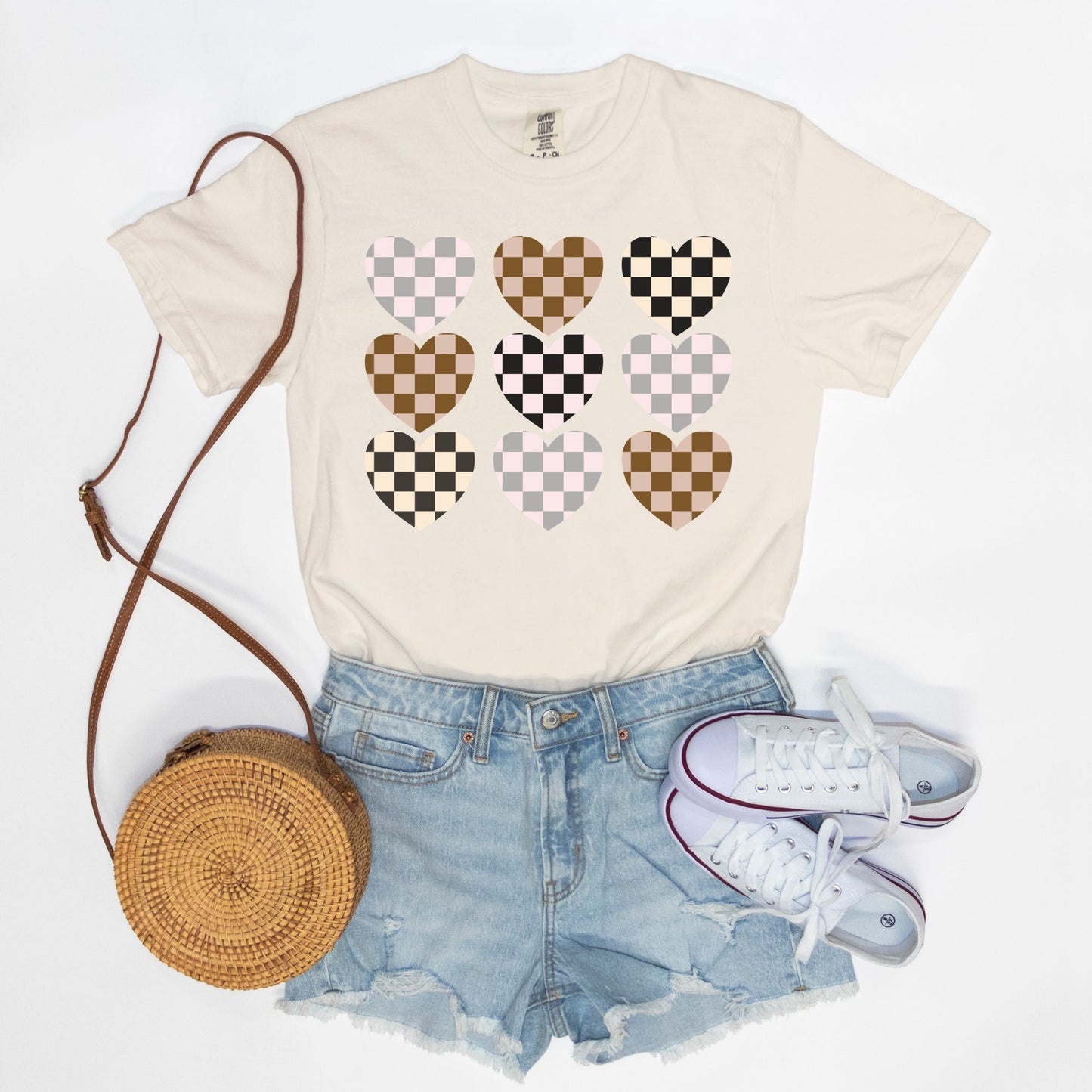 Checkered Hearts Tee