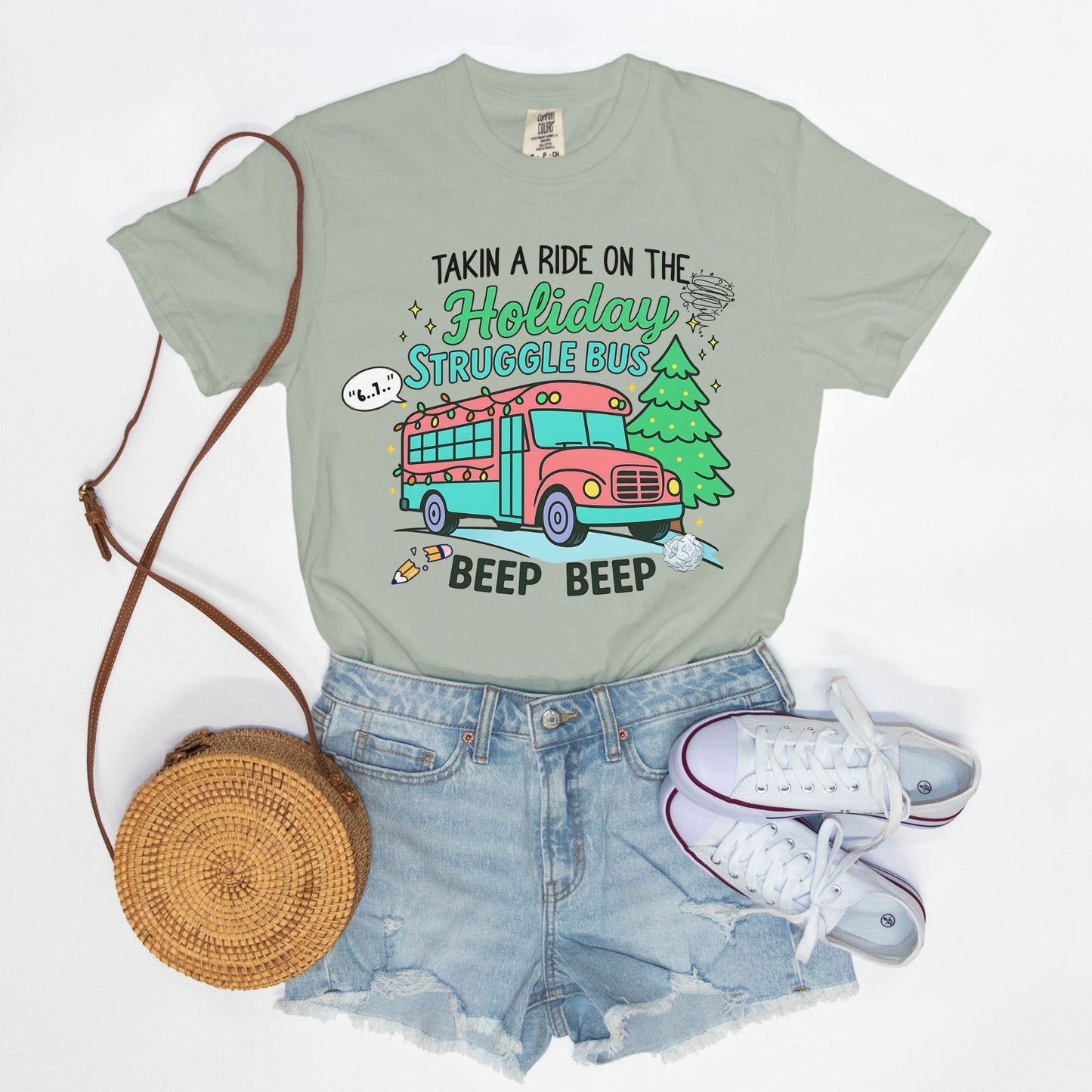 Taking a Ride on the Holiday Struggle Bus Tee