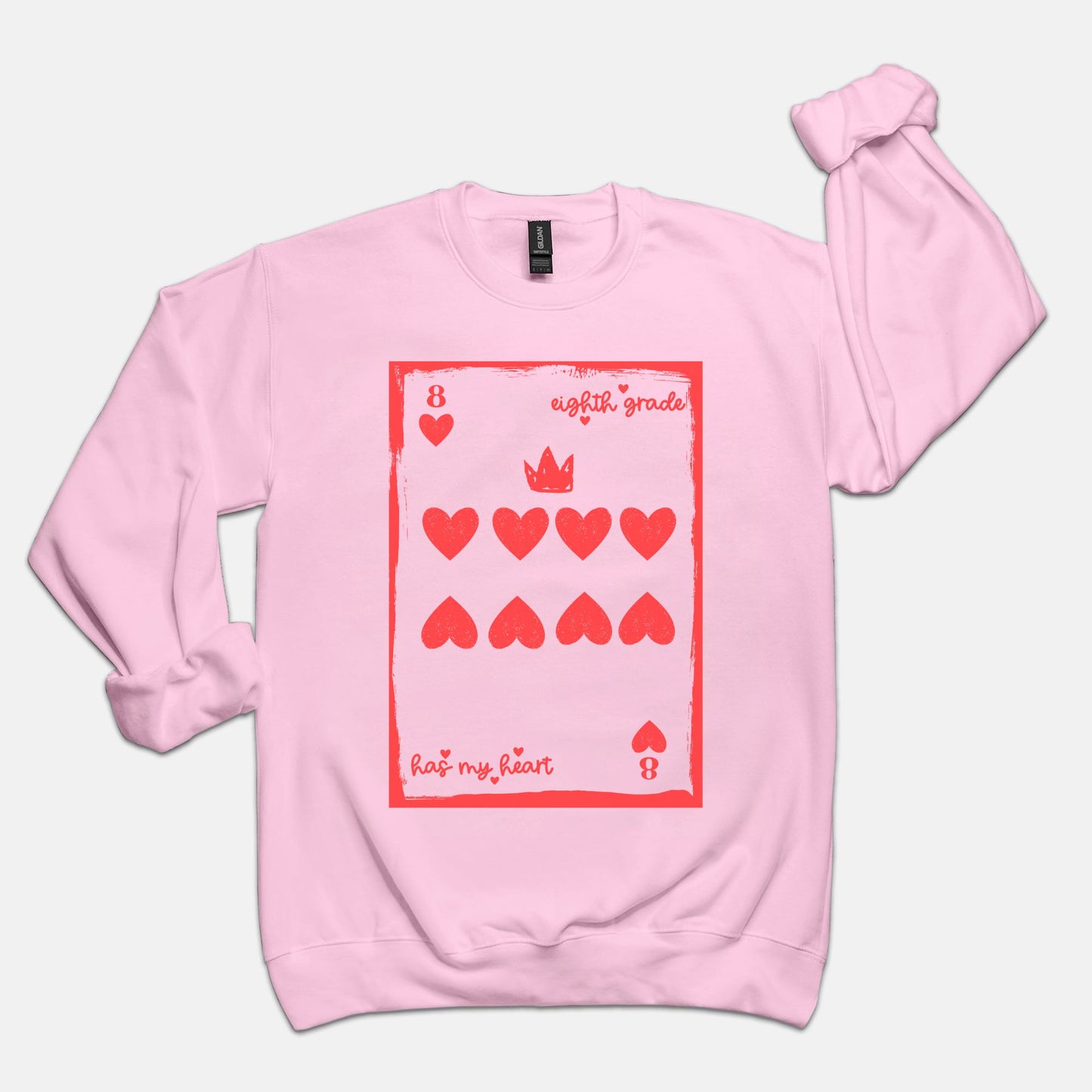 Eighth Grade Playing Card Sweatshirt