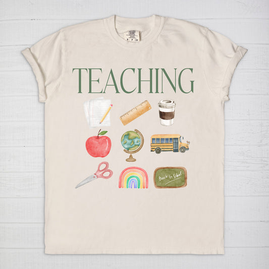 Teaching Watercolor Collage Tee