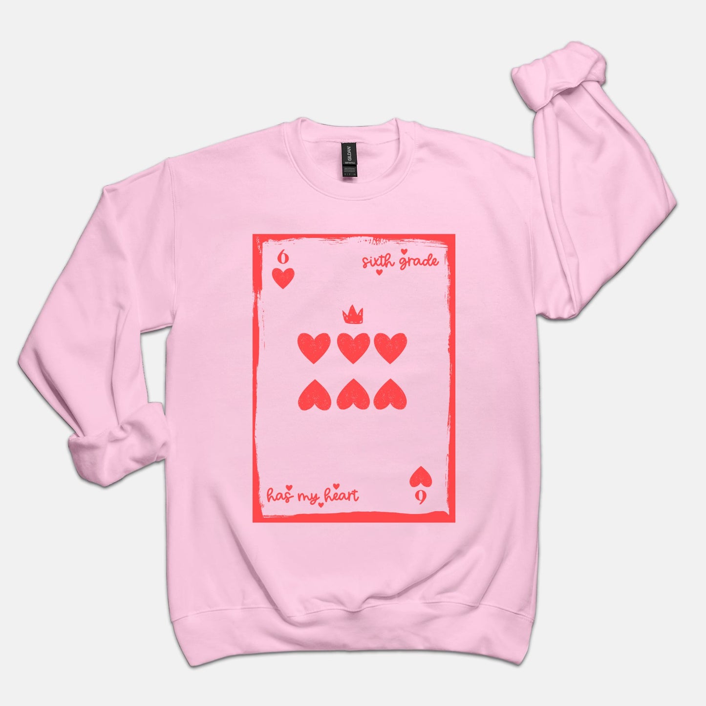 Sixth Grade Playing Card Sweatshirt