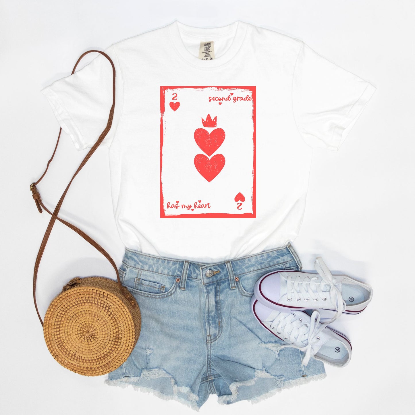 Second Grade Playing Card Tee