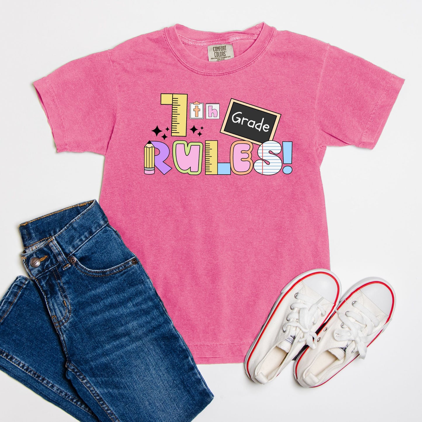YOUTH 7th Grade Rules Ransom Tee