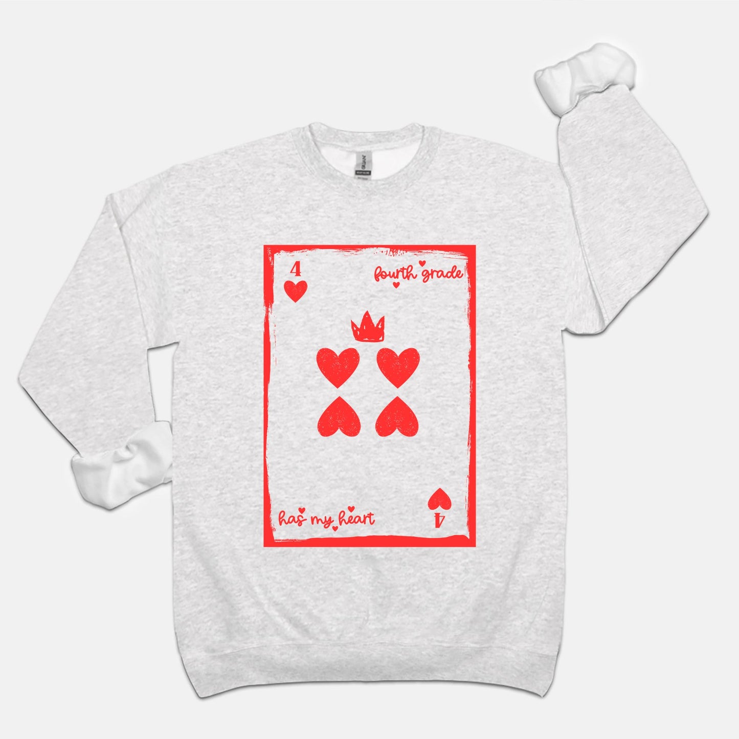 Fourth Grade Playing Card Sweatshirt
