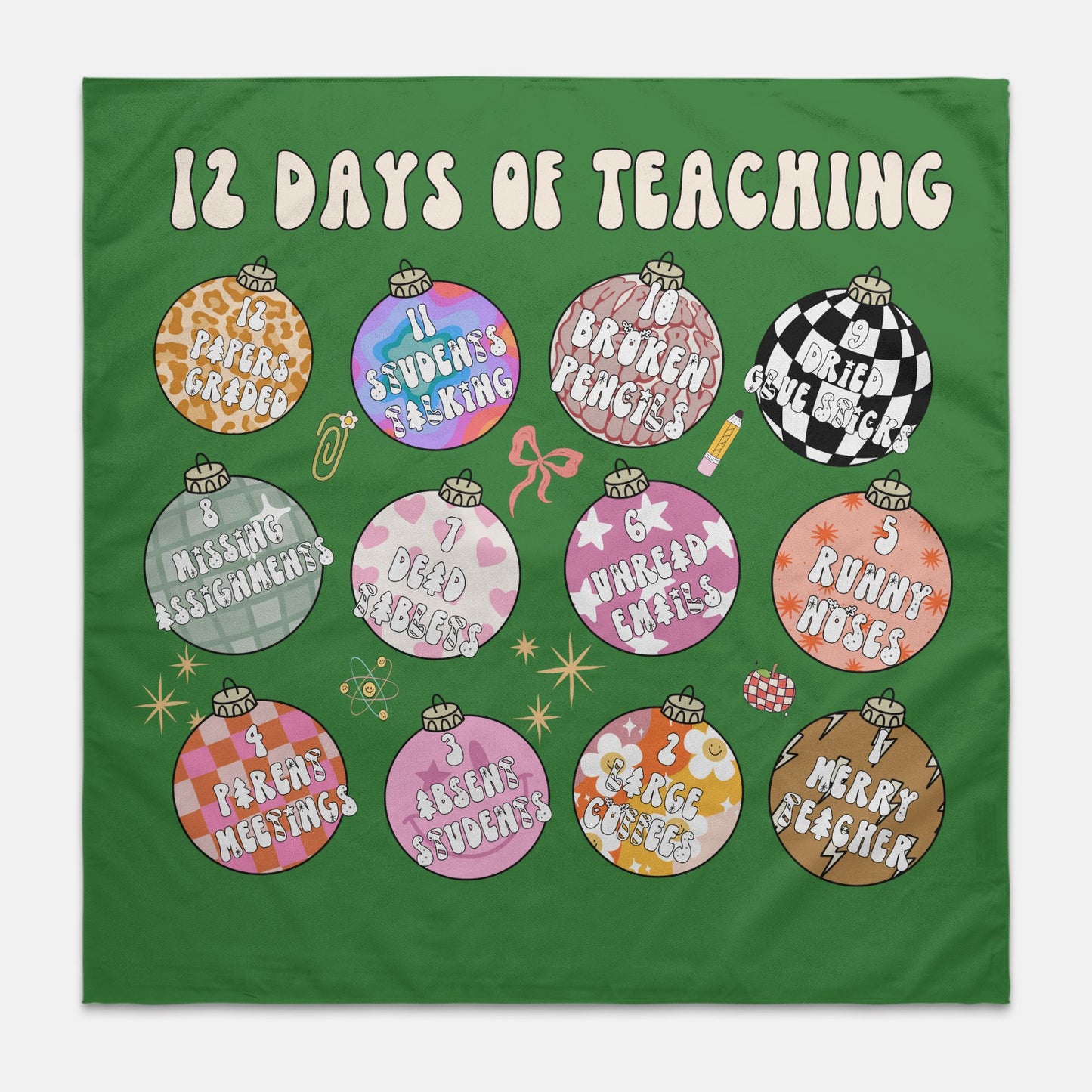 12 Days Of Teaching Tapestry (22" x 22")