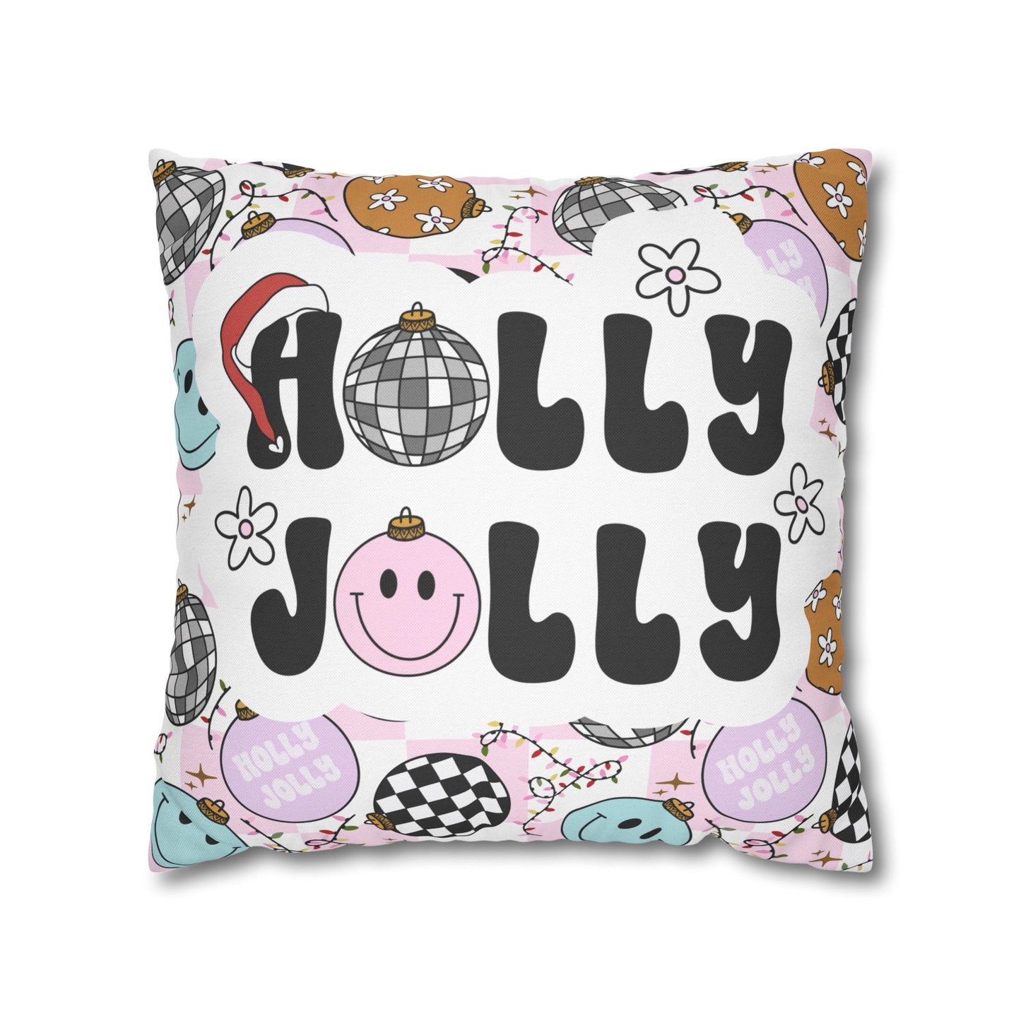 Holly Jolly/Ho Ho Ho Pillow Cover