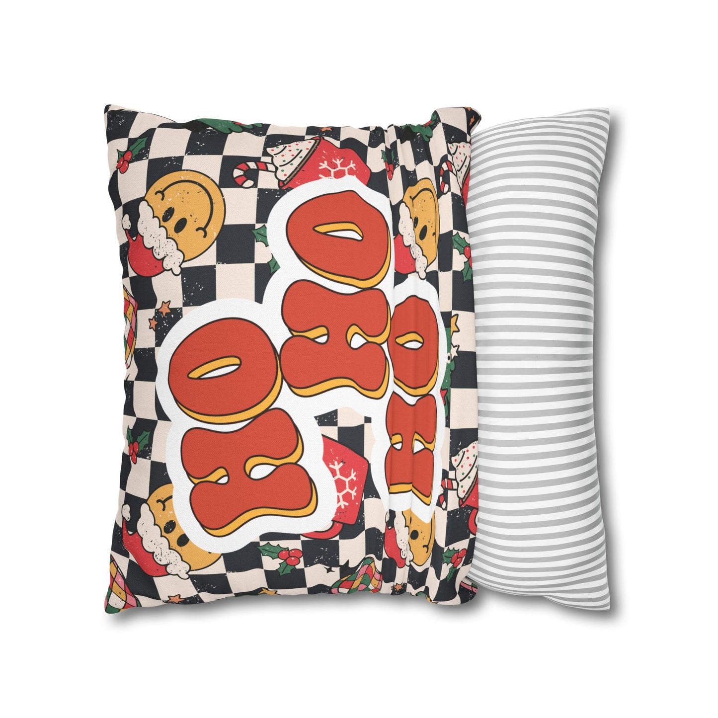 Holly Jolly/Ho Ho Ho Pillow Cover