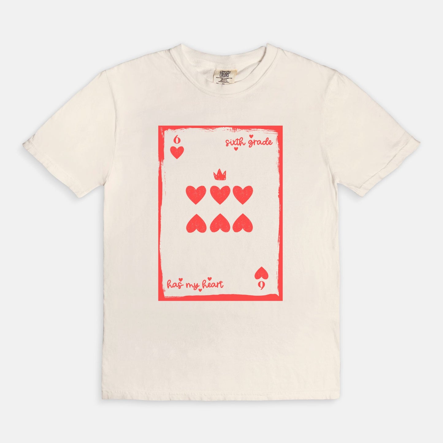 Sixth Grade Playing Card Tee