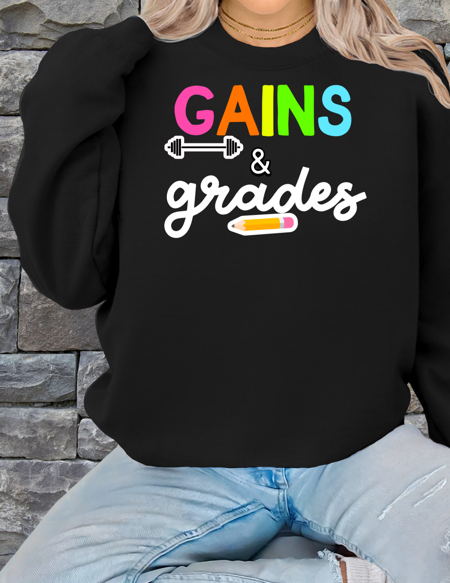 Gains & Grades Crewneck Sweatshirt