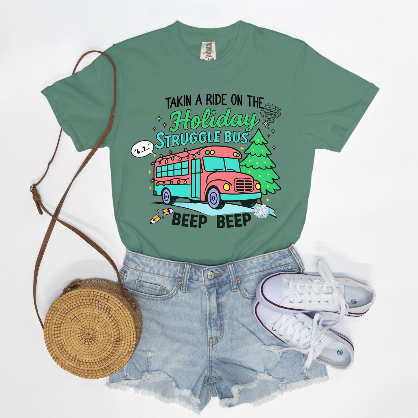 Taking a Ride on the Holiday Struggle Bus Tee