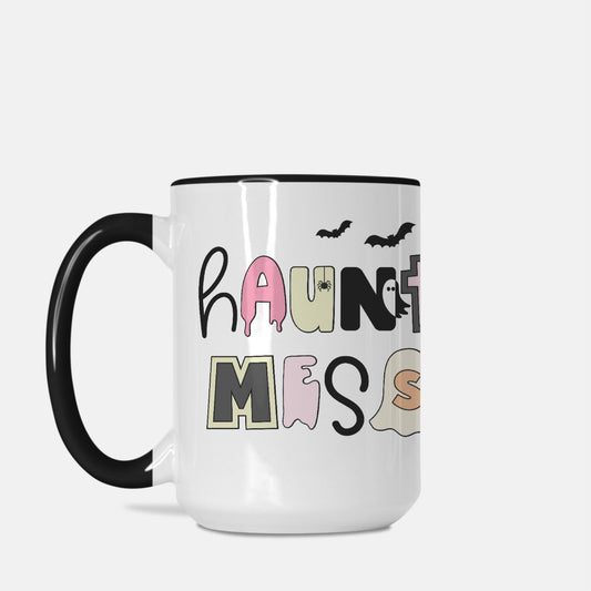 Haunt Mess Mug 15oz. (Black + White)