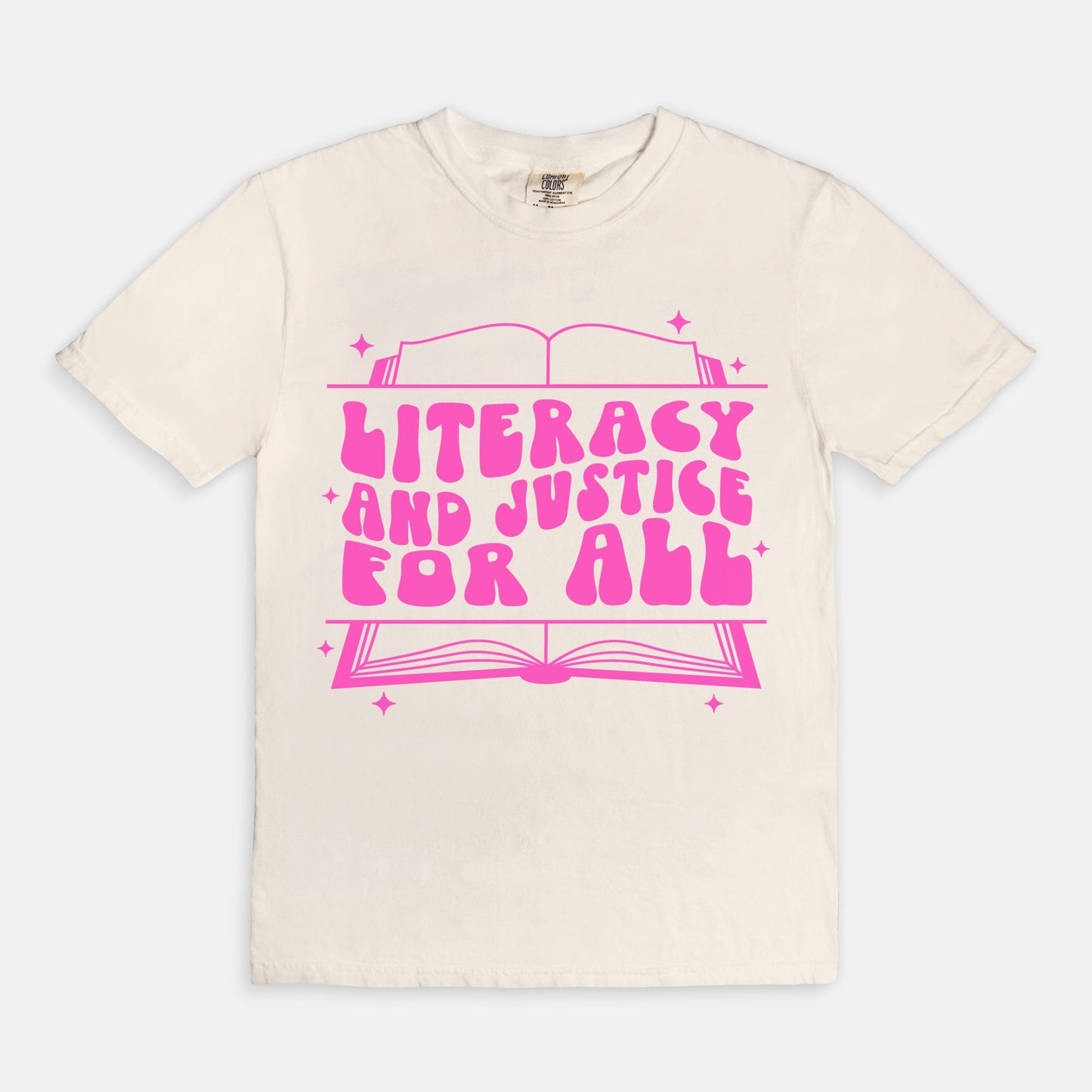 Retro Literacy and Justice For All Tee