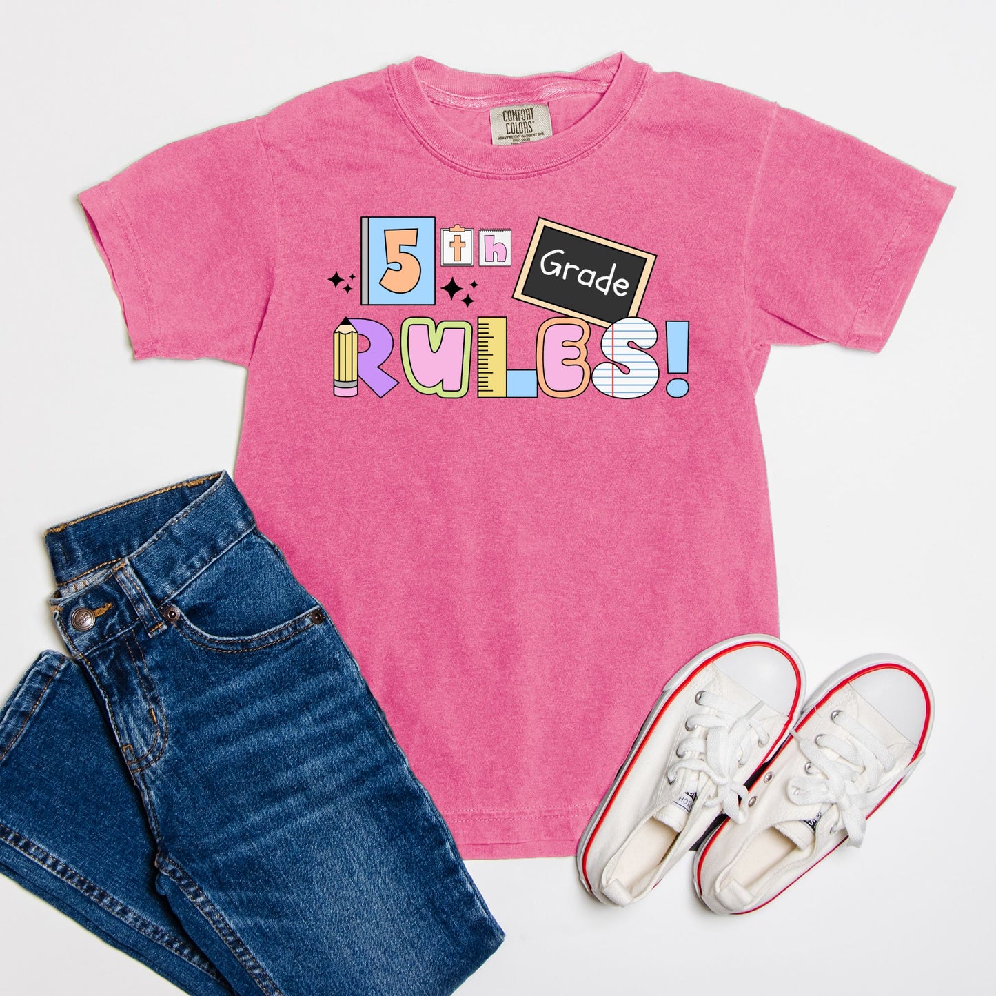 YOUTH 5th Grade Rules Ransom Tee