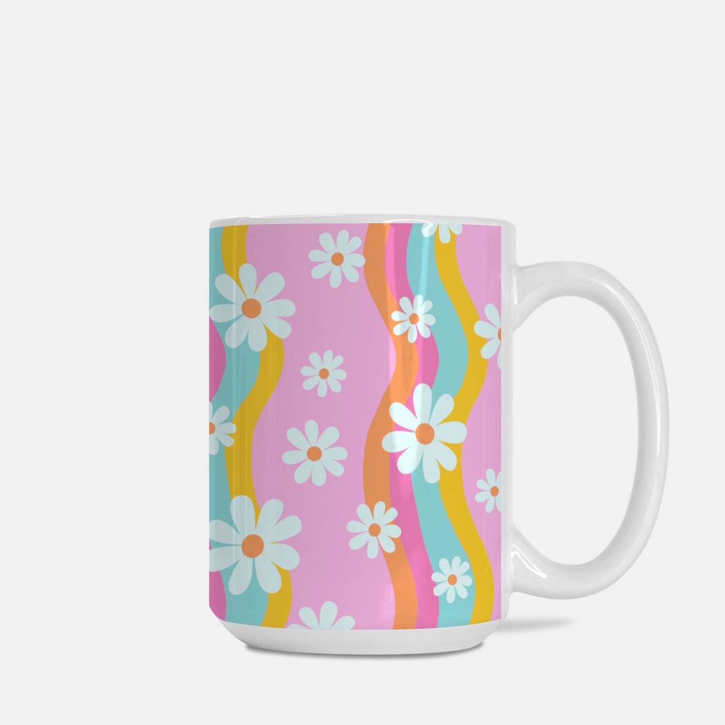 Flower Waves Mug  15oz.