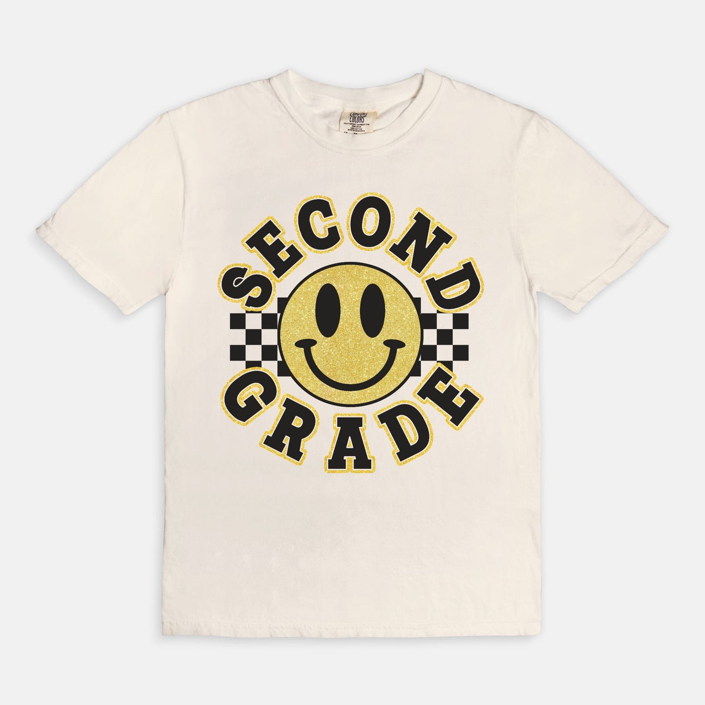 Hello Second Grade Retro Smiley Tee