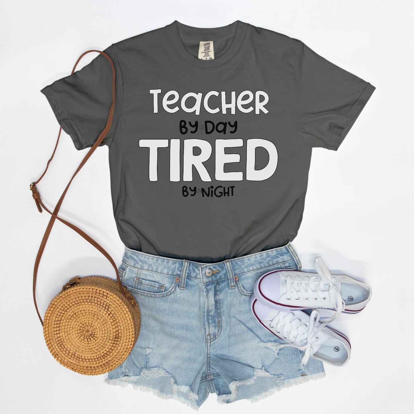 Teacher By Day, Tired By Night Tee