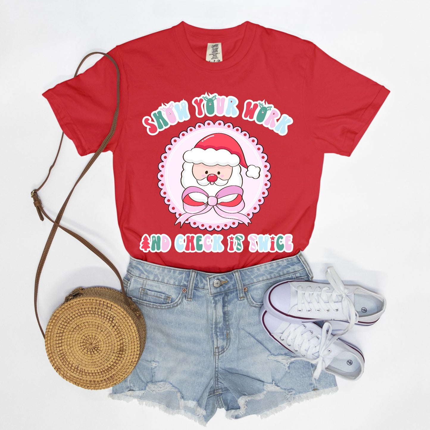 Show Your Work Santa Tee