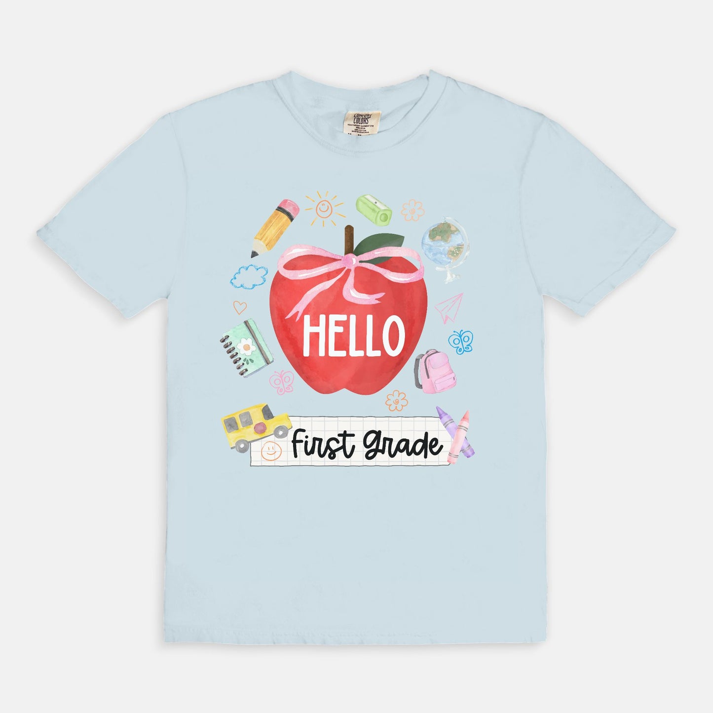 Hello First Grade Apple Tee