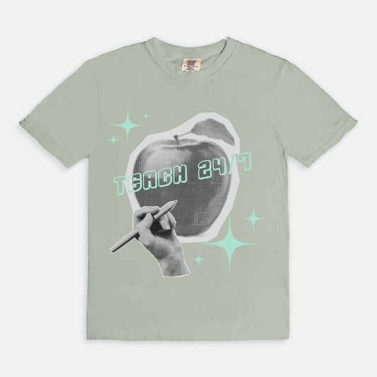Grunge Nostalgic Apple Teach Tee