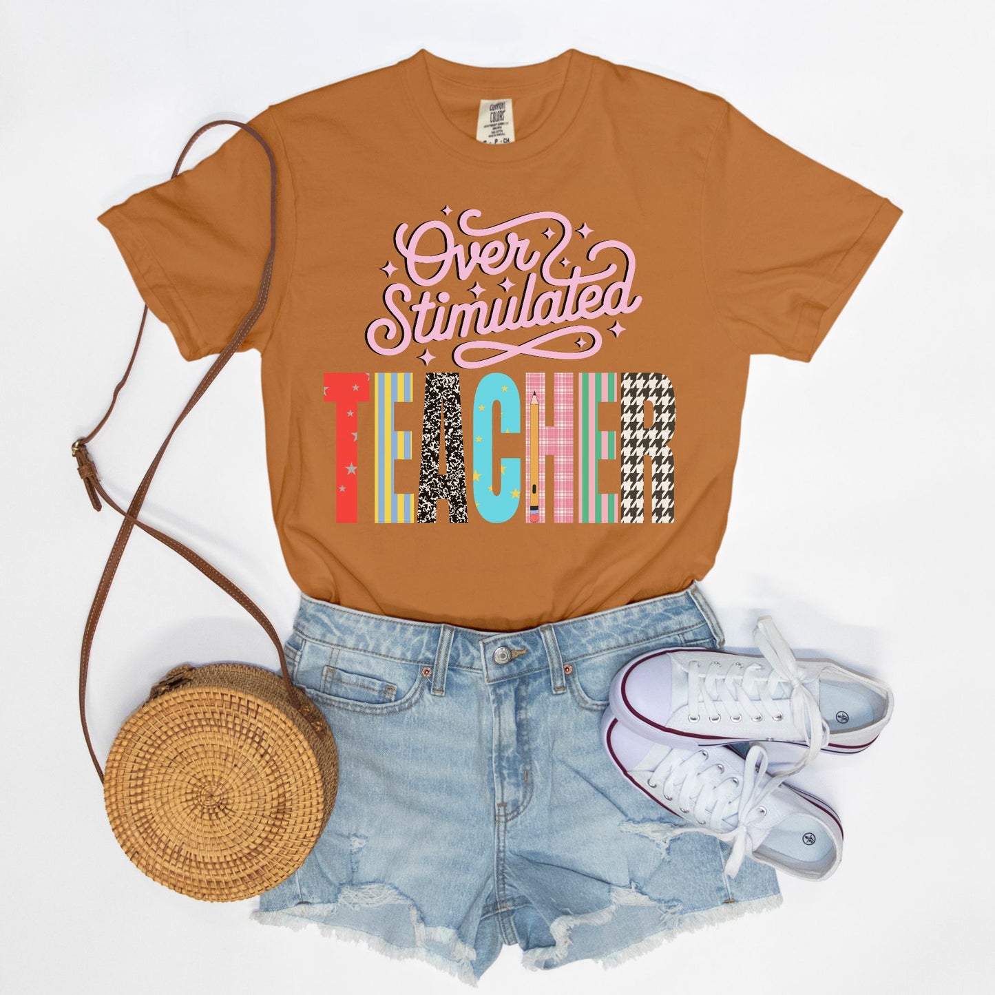 Overstimulated Teacher Tee