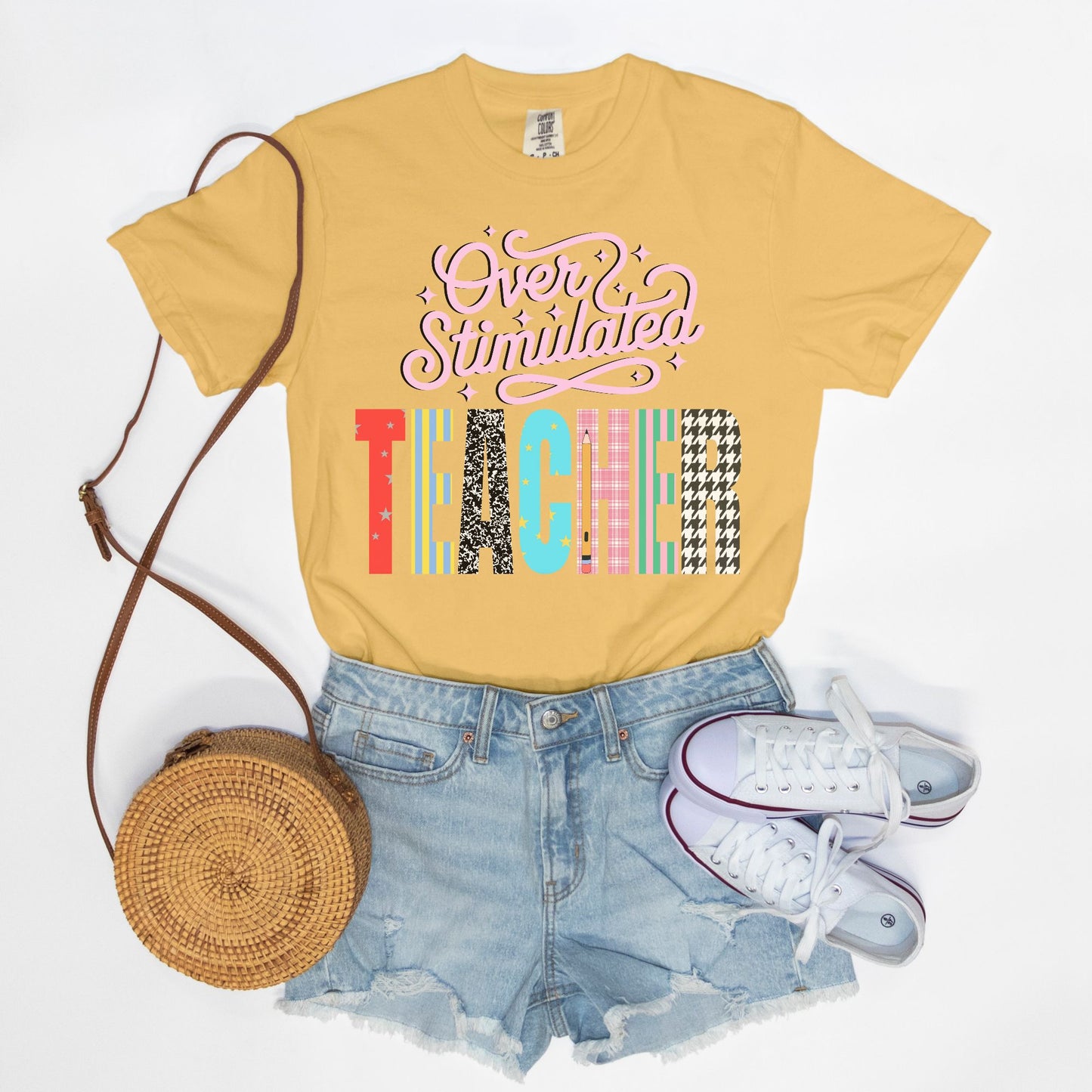Overstimulated Teacher Tee
