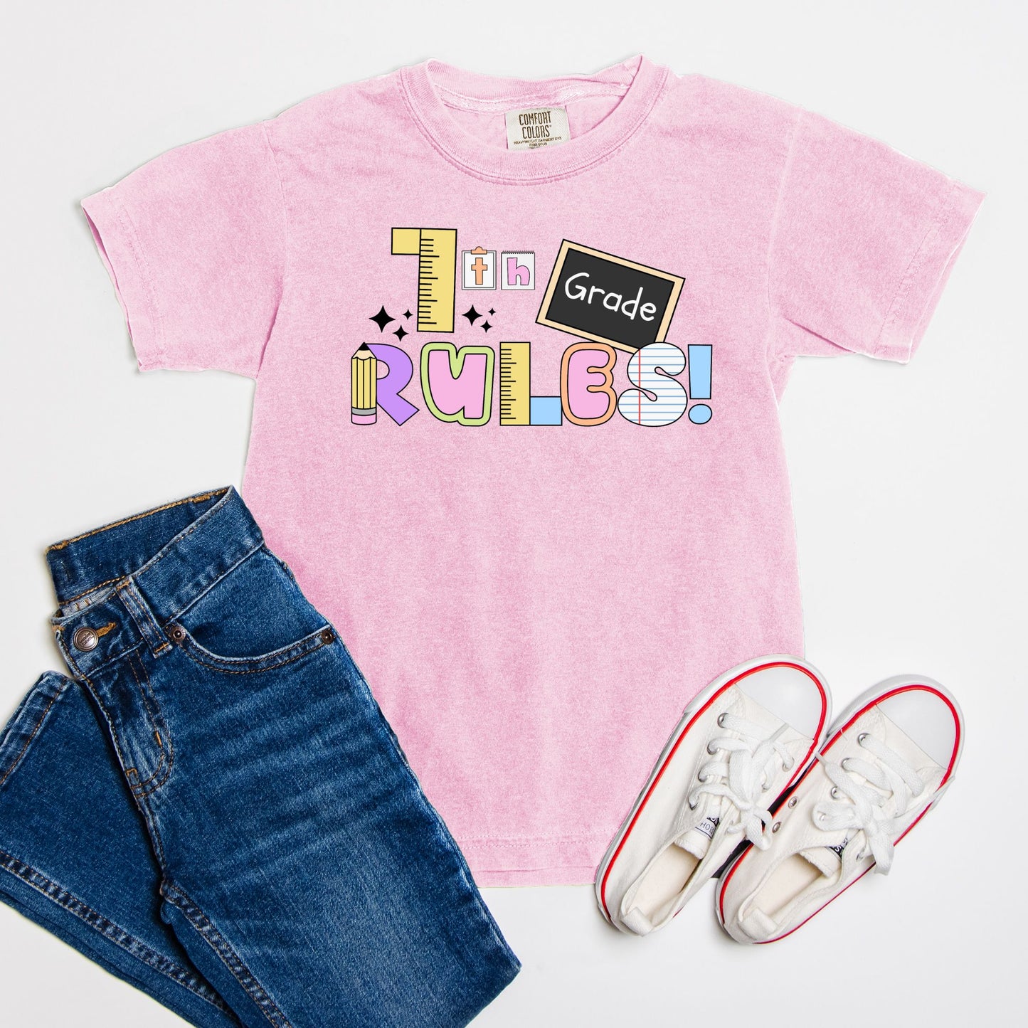 YOUTH 7th Grade Rules Ransom Tee